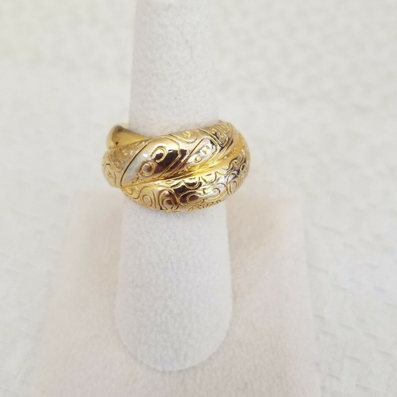 Chunky Signed Coach Gold Tone SZ 6 1/2 - Picture 3 of 3